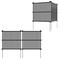 Black 55" Tall PVC Fence Panels with Metal Anchors Perfect for AC Cover or Trash Garden Use